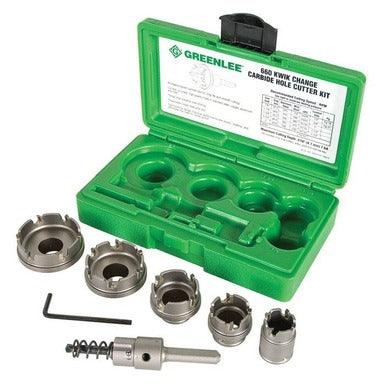 Greenlee 7-Piece Quick Change Stainless Steel Hole Cutter Kit, Model 660