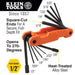 Klein Tools Pro Folding Hex Key Set, 11 Fractional Inch-Sized Keys, Model 70550 - Orka
