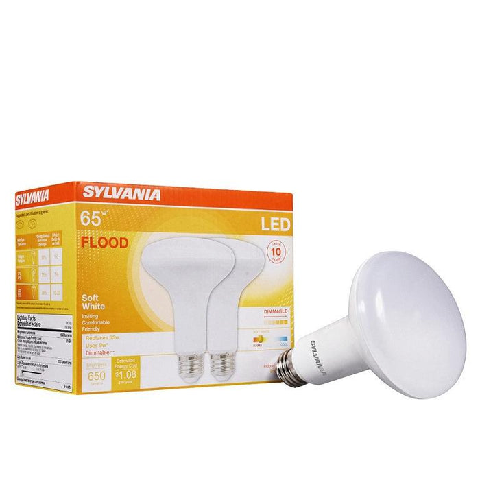 Sylvania Contractor Series BR30 Reflector 9W, Warm White 2700K LED Light Bulb (Pack of 2), Model 73954 - Orka