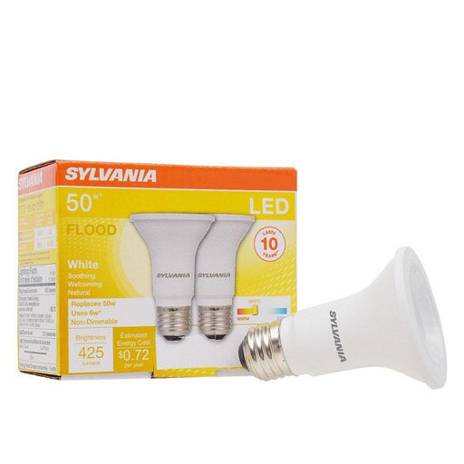 Sylvania Contractor Series PAR20 6W, Soft White 3000K LED Light Bulb (Pack of 2), Model 79279 - Orka