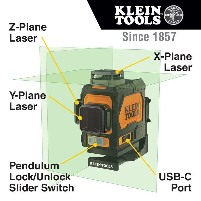 Klein Tools 93LCLS Laser Level， Self Leveling， Cross Line Level ＆ 935DAG  Digital Electronic and Angle Gauge， Measures 90 180 Degree 岡山 