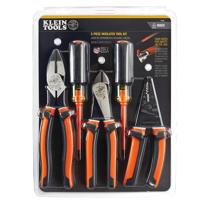 Klein Tools 1000V Insulated Tool Kit, 5 Piece, Model 94130 - Orka
