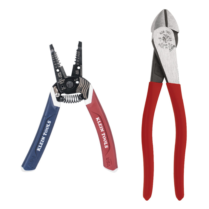 Klein Tools Limited Edition American Legacy Diagonal Plier and Klein-Kurve Wire Stripper/Cutter, Model 94156