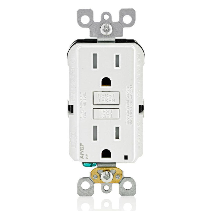 Leviton Dual Function AFCI/GFCI Tamper-Resistant Receptacle 15A 125V, Model AGTR1-112 - Orka