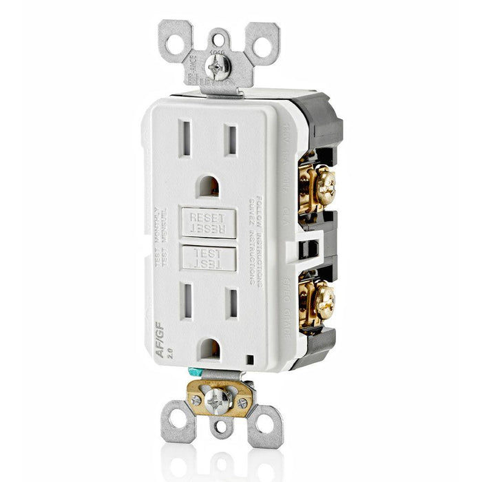 Leviton Dual Function AFCI/GFCI Tamper-Resistant Receptacle 15A 125V, Model AGTR1-112 - Orka