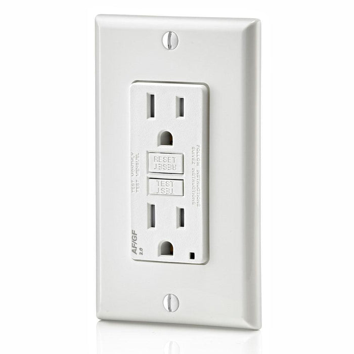 Leviton Dual Function AFCI/GFCI Tamper-Resistant Receptacle 15A 125V, Model AGTR1-112 - Orka