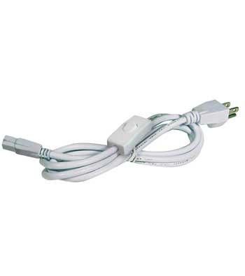 Liteline Power Supply Cord for 3-Wire Bar Systems w/ Switch, 72" long, Model ALFT6000S-WH-3* - Orka