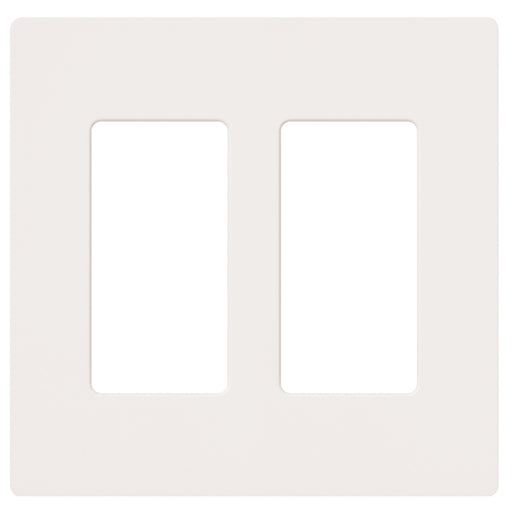 Lutron Claro 2 Gang Decorator Wallplate, Model CW-2-WH - Orka