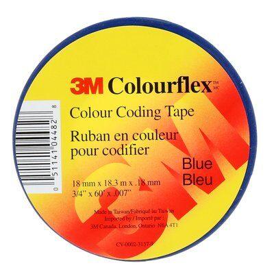 3M Colourflex Tape 3/4 in x 60 ft (Blue) Model COLOURFLEXBLU - Orka