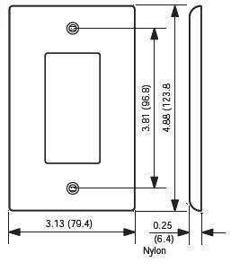 Leviton 1-Gang Midway Decora/GFCI Device Nylon Wallplate - White - Orka