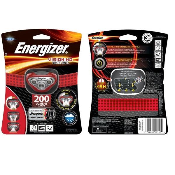 Energizer Industrial Headlamp, Water Resistant Bright LED Headlamp for Hard Hat, Durable Work Light, Batteries Included, Pack of - 1