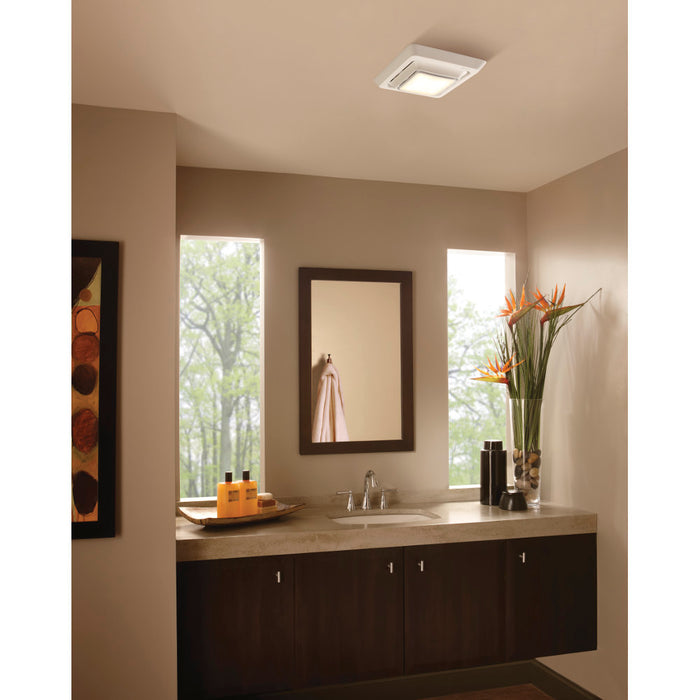 Broan Quick Installation Bathroom Exhaust Fan Grille/Cover with LED Light, Model FG600C