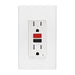 Leviton GFCI Receptacle, Slim Design, Tamper Resistant, with Red and Black Buttons, Model GFTR1760* - Orka
