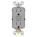 Leviton 15 Amp SmartlockPro GFCI Tamper-Resistant Receptacle with LED Indicator, Gray, Model GFTR1-GY* - Orka