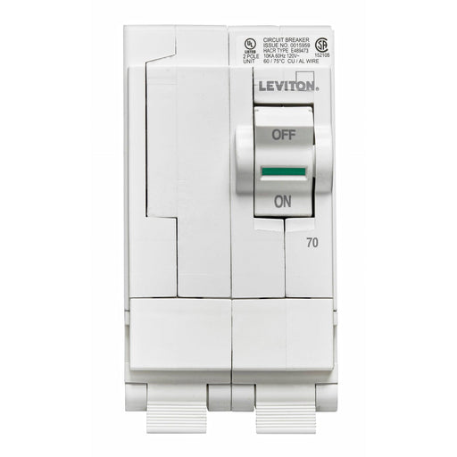 Leviton 2-Pole 70A 120/240V Standard Plug-On Circuit Breaker, Model LB270-000* - Orka