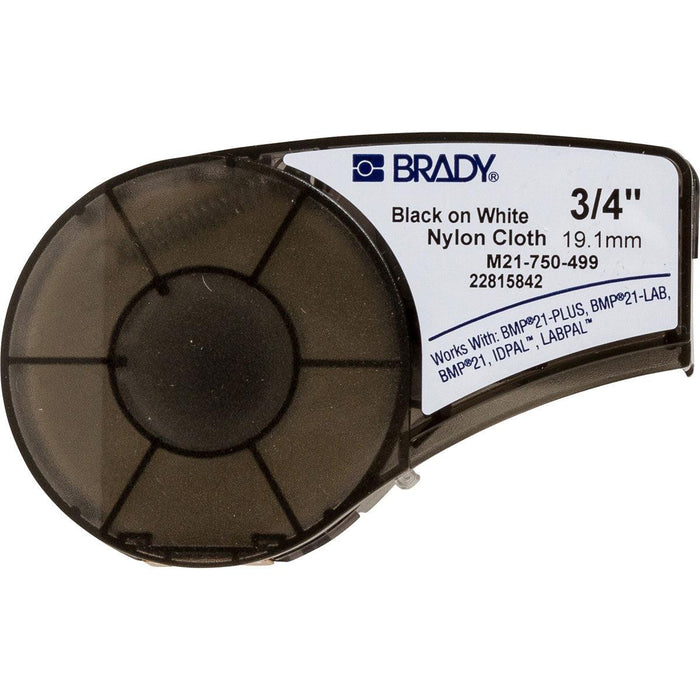Brady Nylon Cartridge for BMP21 Plus Printer, Black on White, 3/4'' x 16 ft, Model M21-750-499 - Orka