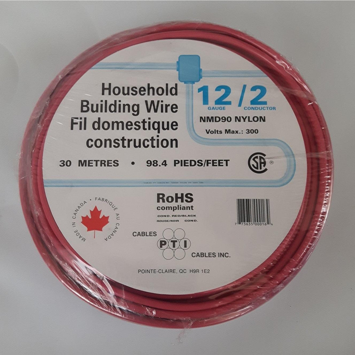 Electrical Wire Canada Wire F Nmd SONECABLE 3(7) 3C NMD90 WHI LL