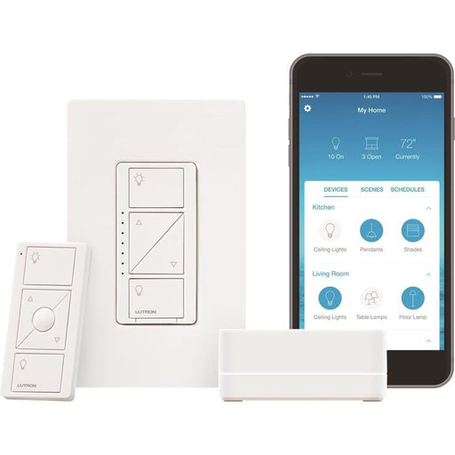 Lutron Caseta Wireless Starter Kit with Smart Bridge, Model P-BDG-PKG1W-C - Orka