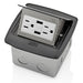Leviton Pop-Up Floor Box Receptacle with Combo Dual Type A USB Charger & Outlet (Black) Model PFUS1MB - Orka