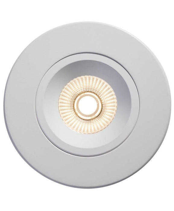 Liteline 4" Luna LED White Round Regressed Gimbal Recessed Fixture, Dim to Warm, Model RA4-12RG-DTW90WH - Orka