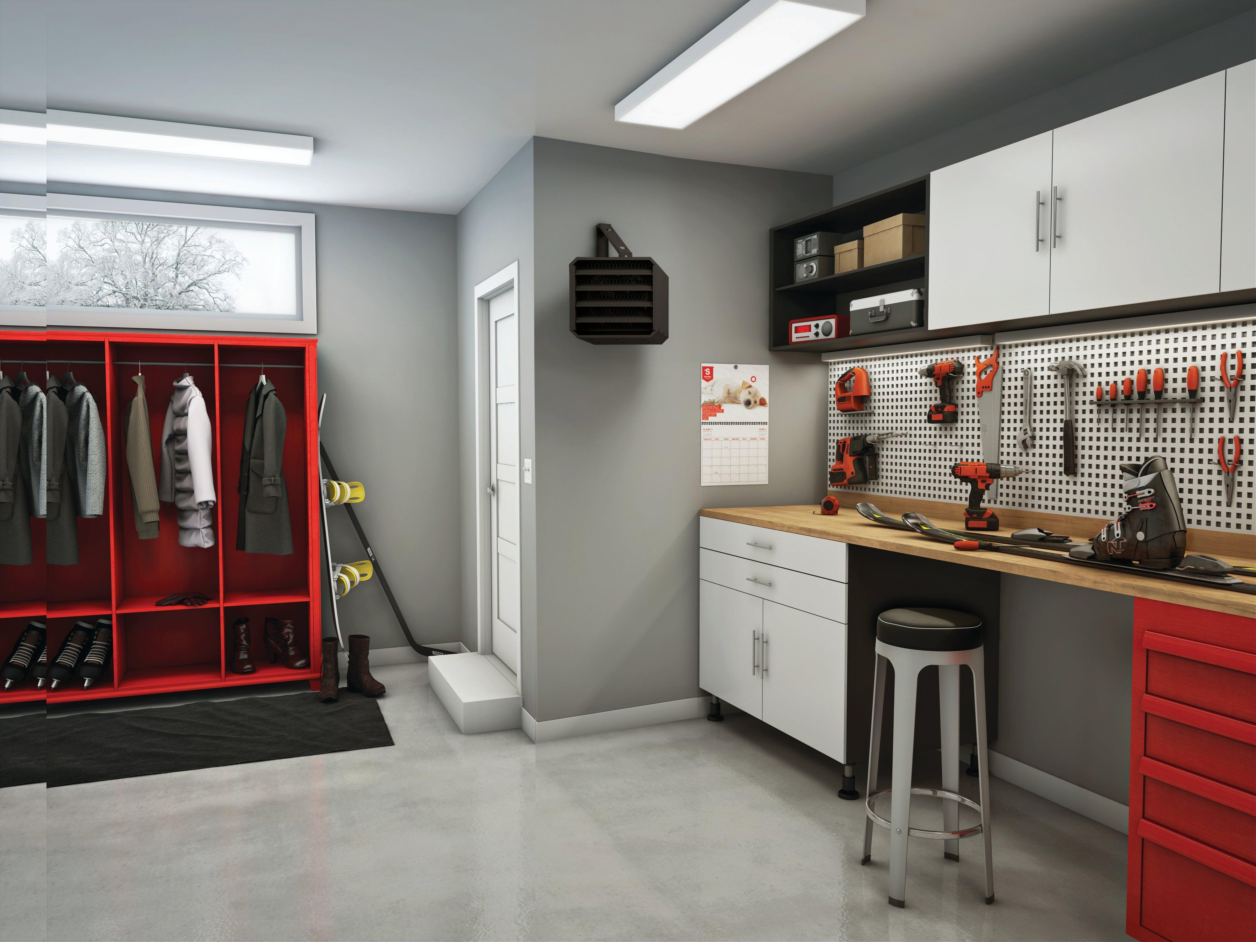 Stelpro 5000W Oxford Commercial Industrial Fan Heater with Built-In Thermostat, Model RUH5TCHAR - Orka