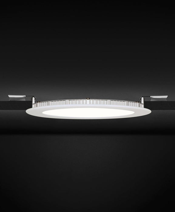 Liteline 4" White Round LED Slim Profile Recessed Downlight, Cool White (4000K), Model SLM4-40-WH - Orka