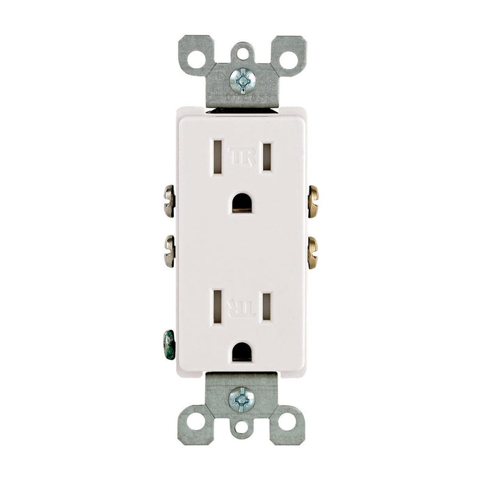 Leviton Decora Tamper Resistant Duplex Receptacle - White - Orka