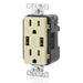 Leviton Type-A Dual USB Charger with 15A Tamper-Resistant Receptacle (Ivory) Model T5632* - Orka