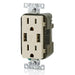 Leviton Type-A Dual USB Charger with 15A Tamper-Resistant Receptacle (Light Almond) Model T5632* - Orka