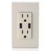Leviton Type-A Dual USB Charger with 15A Tamper-Resistant Receptacle (Light Almond) Model T5632* - Orka
