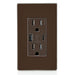 Leviton Type-A & Type-C USB Charger with 15A Tamper-Resistant Receptacle (Brown) Model T5633 - Orka