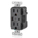 Leviton Type-A & Type-C USB Charger with 15A Tamper-Resistant Receptacle (Black) Model T5633 - Orka