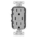 Leviton Type-C Dual USB Charger with 15A Tamper-Resistant Receptacle (Grey) Model T5635 - Orka