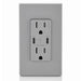 Leviton Type-C Dual USB Charger with 15A Tamper-Resistant Receptacle (Grey) Model T5635 - Orka