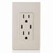 Leviton Type-C Dual USB Charger with 15A Tamper-Resistant Receptacle (Light Almond) Model T5635* - Orka