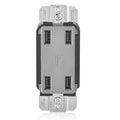 View Leviton 4-Port Type-A USB Wall Outlet Charger (Grey), Model USB4P-G*