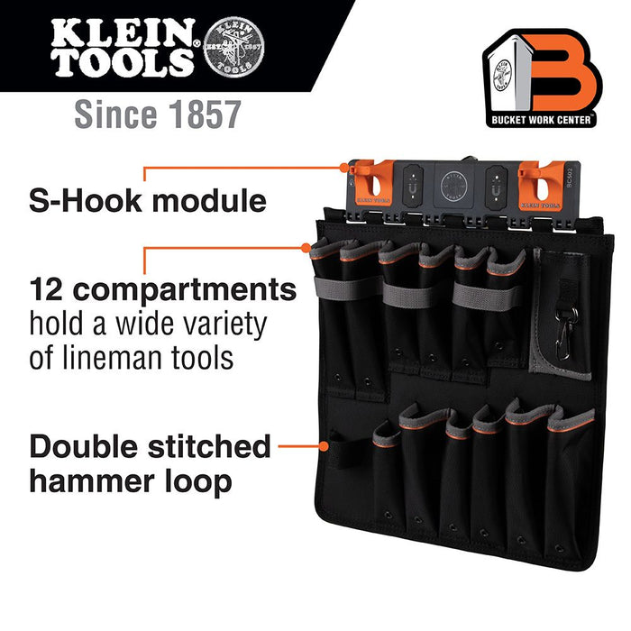 Klein Tools Bucket Work Center Tool Apron Storage Module, S-Hook, Model BC502S