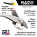 Klein Tools Diagonal Cutting Pliers, Angled Head, Short Jaw, 8-Inch, Model D248-8 - Orka