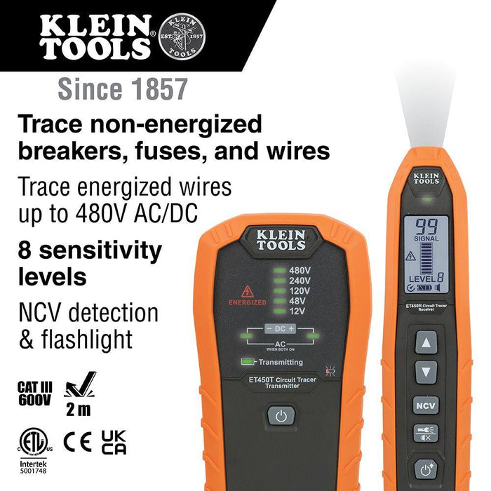 Klein Tools Advanced Circuit Tracer Kit, Model ET450 - Orka