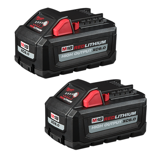 Milwaukee M18™ REDLITHIUM™ High Output XC6.0 Battery Pack (2 Piece), Model 48-11-1862