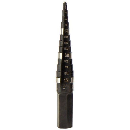 Klein Tools Step Drill Bit Double-Fluted #1, 1/8 to 1/2-Inch, Model KTSB01* - Orka