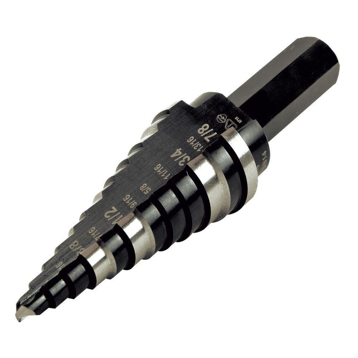 Klein Tools Step Drill Bit #14 Double-Fluted, 3/16 to 7/8-Inch, Model KTSB14* - Orka