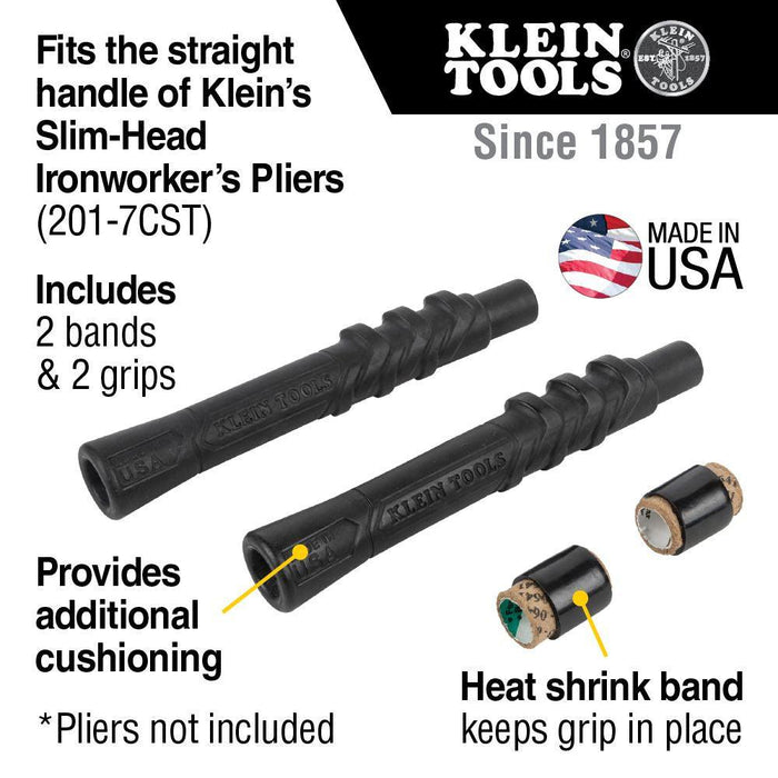 Klein Tools Comfort Grip Kit for Slim-Head Ironworker's Pliers, 2-Pack, Model M200ST* - Orka