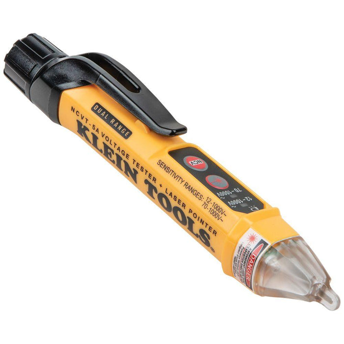 Klein Tools Non-Contact Voltage Tester Pen, Dual Range, with Laser Pointer, Model NCVT-5A - Orka