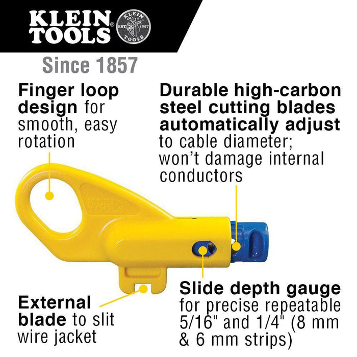 Klein Tools Twisted Pair Radial Stripper CAT3, CAT5/5e and CAT6/6A, Model VDV110261 - Orka
