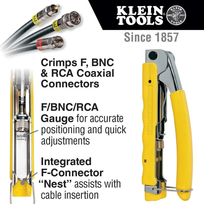 Klein Tools Compact, Multi-Connector Compression Crimper, Model VDV211-048 - Orka