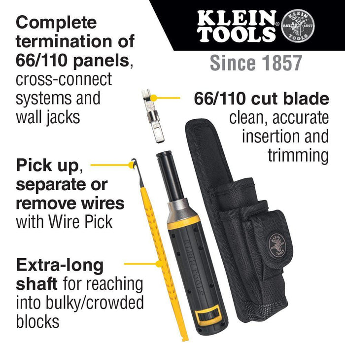 Klein Tools Impact Punchdown Tool Kit, Cushion-Grip, 4-Piece, Model VDV427-822* - Orka