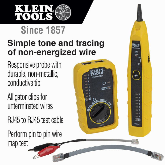 Klein Tools Tone & Probe Test and Trace Kit, Model VDV500705 - Orka