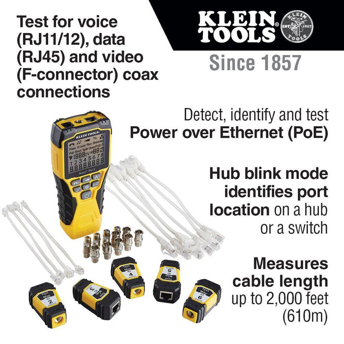 Klein Tools Scout Pro 3 Tester with Test + Map Remote Kit, Model VDV501-853* - Orka